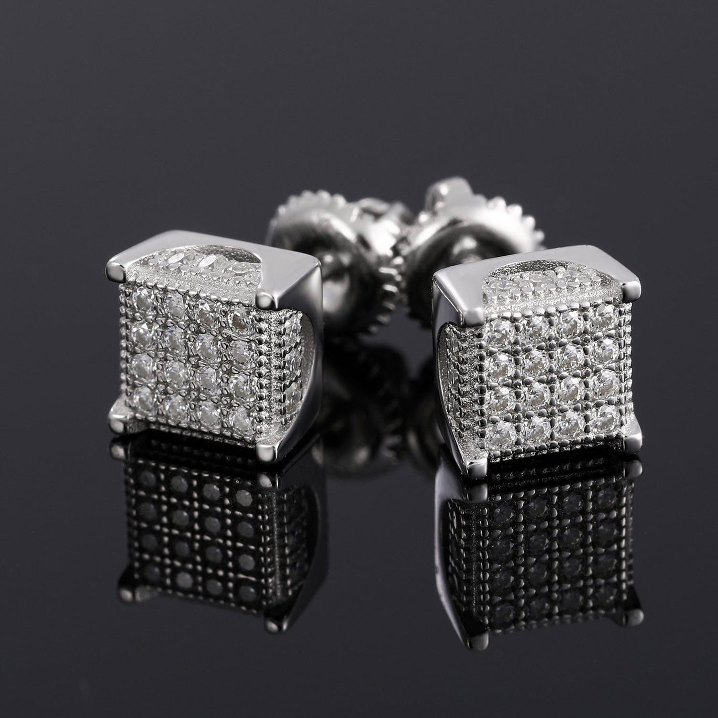 moissanite stud earrings gold