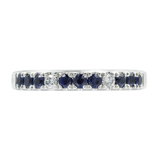 Fast Delivery Latest Design OEM ODM no MOQ Genuine 18K 750 White Gold Blue Sapphire Diamond Rings Gift For Lady