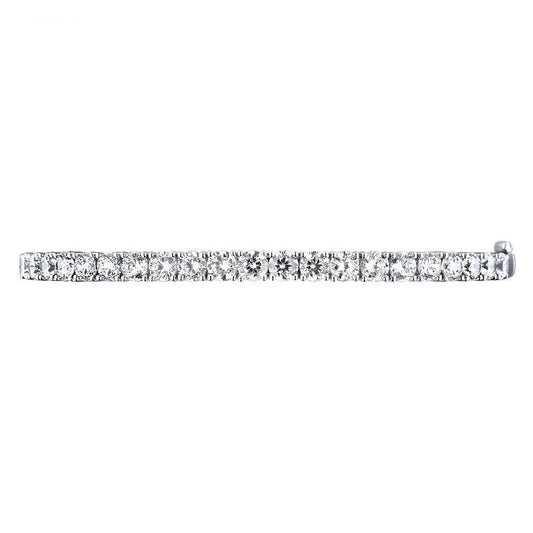 Single Line Baangle For Ladies, 18K White Gold Bracelet,  Natural Raw Diamond Bracelets For Ladies