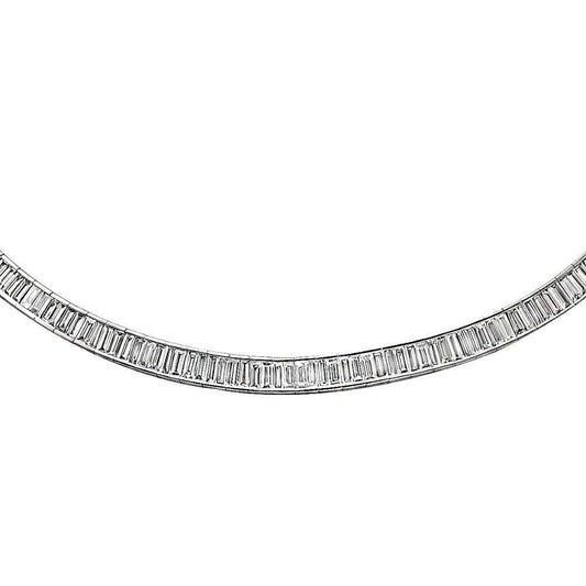 Beste natuurlijke ruwe diamanten ketting, 18k witgouden armbanden, dames baguette armband