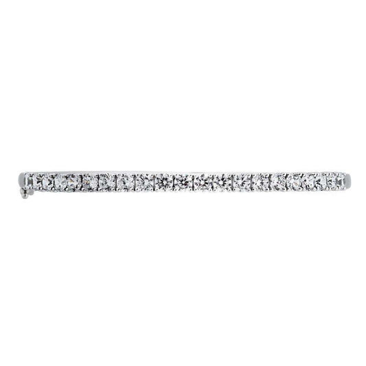 Single Line Bangle, 18K White Gold  Bracelet, Natural Raw  Diamond Bracelet for Girls