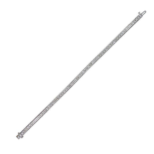 Armband met prinsessengeslepen diamant, armbanden met ruwe natuurlijke diamanten, armband van 18 karaat witgoud voor vrouwen