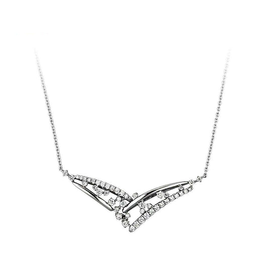 18K nieuwste witgouden ketting, ruwe natuurlijke diamant, sierlijke kettingen, sieradencollectie, weelderig cadeau
