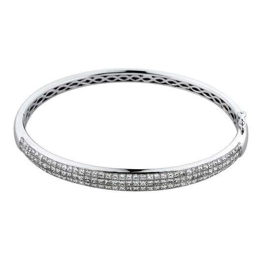 Wholesale price OEM ODM no MOQ Latest Luxury 18K White Yellow Rose Gold Diamond Anniversary Luxury Customized Bangle For Women