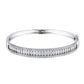 Wholesale price Award Winning Factory no MOQ Manufacturer Luxury 18K White Gold Women Jewellery Anniversary Bangle