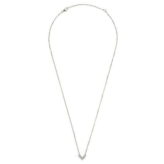 18K Latest White Gold Necklace, Raw Natural Diamond Dainty Necklaces Jewelry Collection
