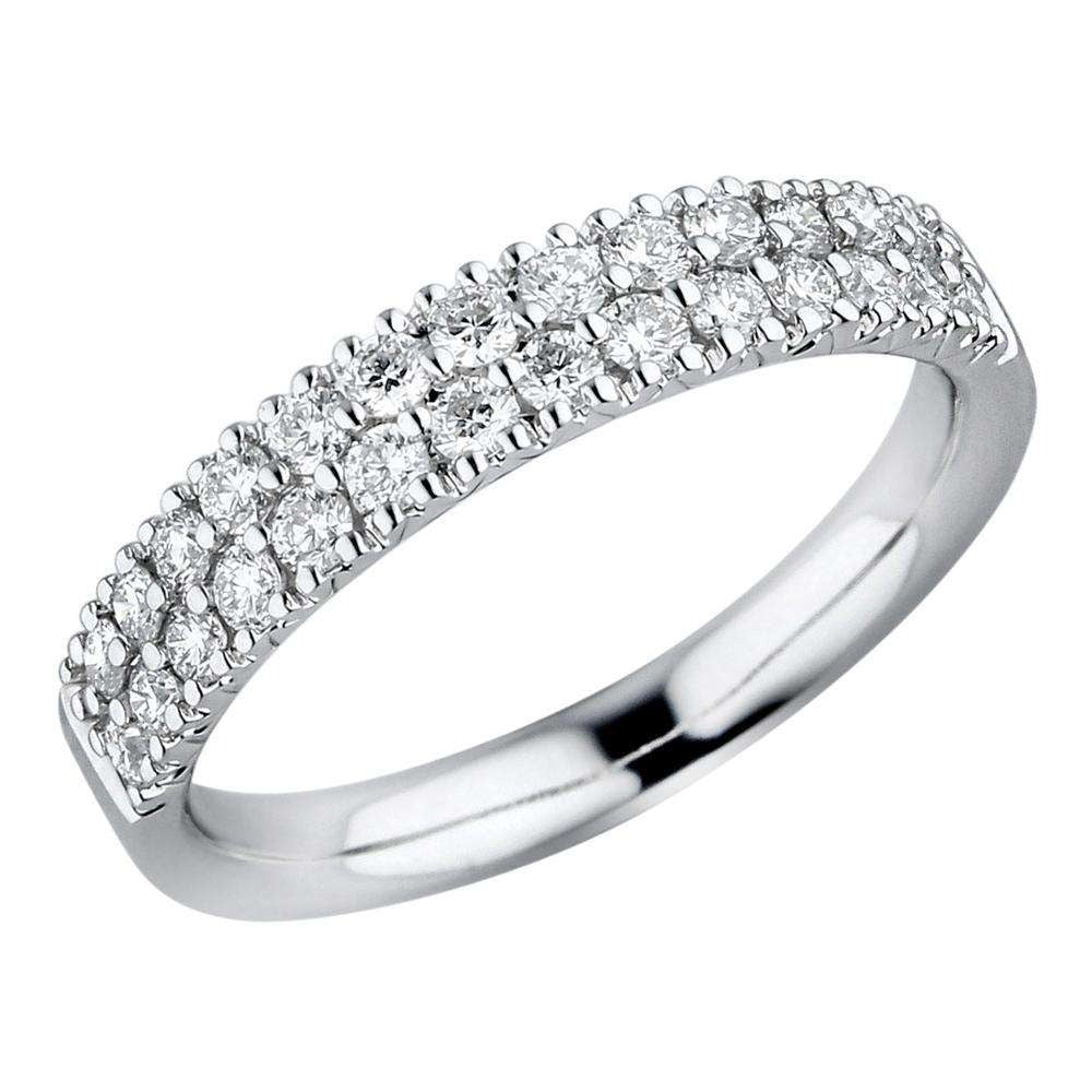 Award Winning Factory Zero risk no MOQ Genuine Gift 18K White Yellow Rose Gold Natural Diamond Ring  Anniversary Ring For Lady