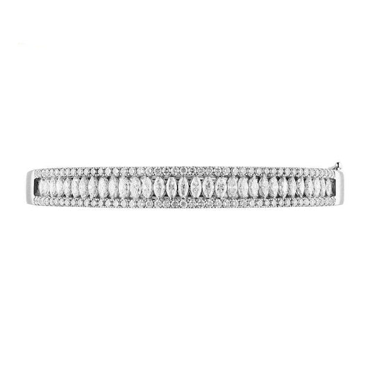 Natuurlijke diamanten armbanden, 18K witgouden armband, jubileumsieraden voor vrouwen