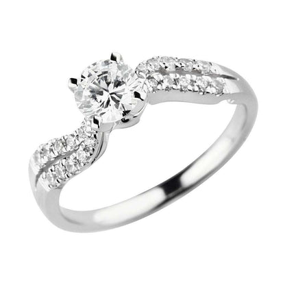 Award Winning Factory Custom logo Wholesale price Daily Wear Antique 18K White Gold Diamond Engagement Semi-Mount Ring For Women