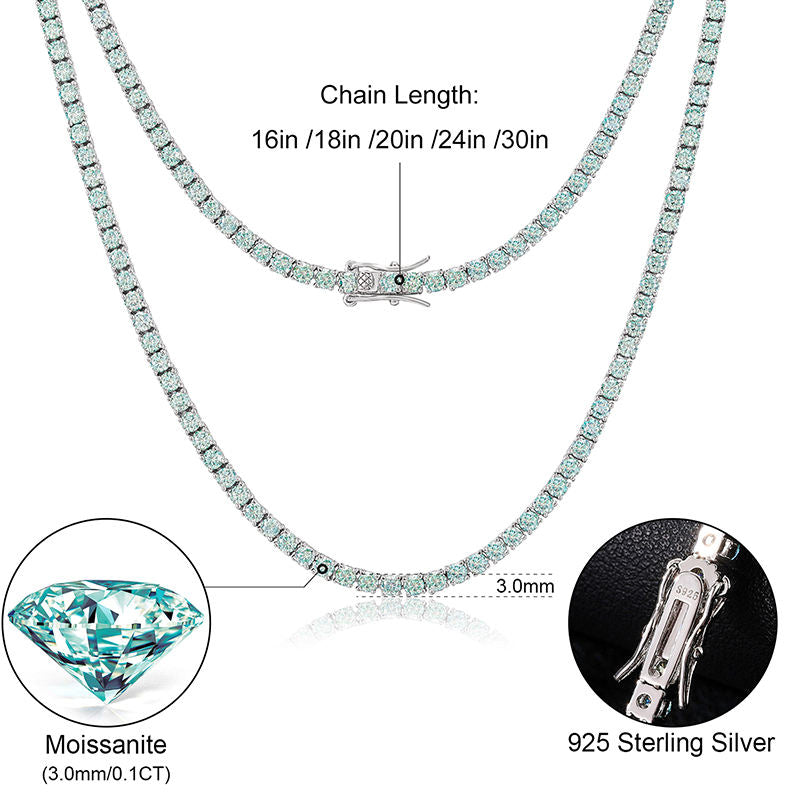 moissanite custom chain