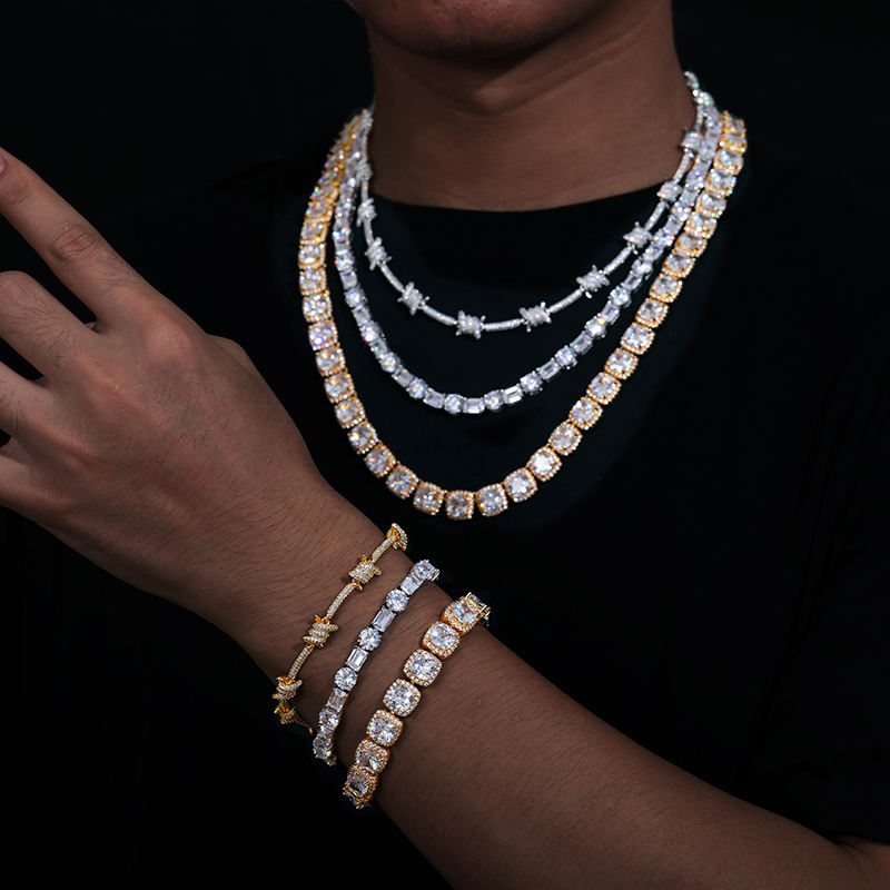23 Inch Tennis Chain Necklace, 925 Sterling Silver, DEF VVS Moissanite  Diamond at Rs 116500/piece | Panchsheel Nagar | Ajmer | ID: 25913717062