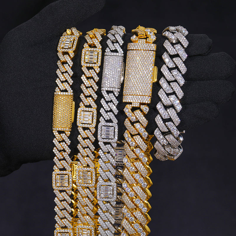 moissanite cuban link chain