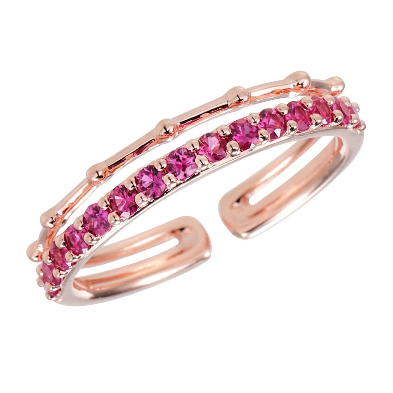 18K rose white gold luxurious ruby rings For Lady