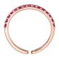 18K rose white gold luxurious ruby rings For Lady