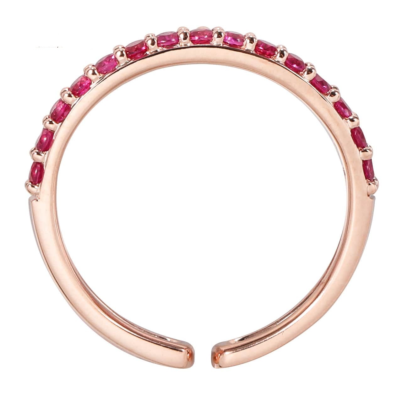 18K rose white gold luxurious ruby rings For Lady