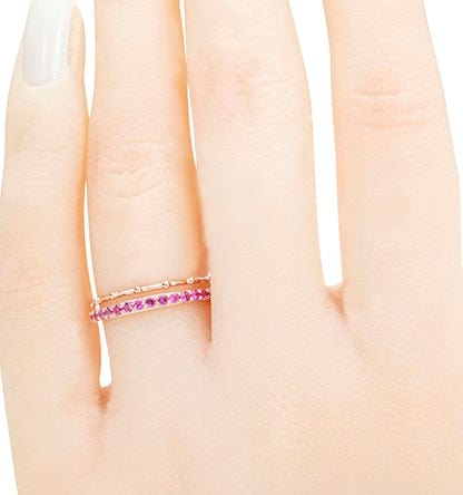 18K rose white gold luxurious ruby rings For Lady