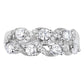 Bling 18K White Gold Diamond Anniversary Ring For Girlfriend