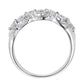 Bling 18K White Gold Diamond Anniversary Ring For Girlfriend
