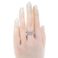 Bling 18K White Gold Diamond Anniversary Ring For Girlfriend
