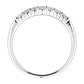 Classic Love 18K White Gold 7 Stones Diamond Anniversary Band Ring For Women