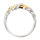 Classic Vintage Wedding 18K White Yellow Gold Diamond Ring
