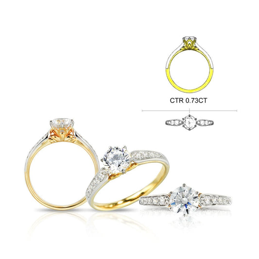 Color 0 / Resizable 8K Gold Diamond Manufacturer Fashion Ring Earring Pendant Bracelet Necklace