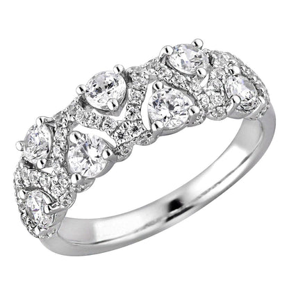 Color 0 / Ring Size 0 New Glitter Bling Wedding 18K White Gold Diamond ring For Women