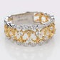 Color 0 / Ring Size 0 Popular Design Luxury Gift 18K 750 White Yellow Gold Genuine Diamond Ring