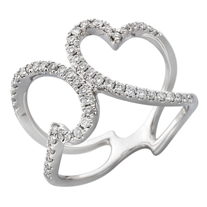 Design Fashion Anniversary 18K 750 White Gold Diamond Ring For Women