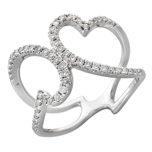 Design Fashion Anniversary 18K 750 White Gold Diamond Ring For Women
