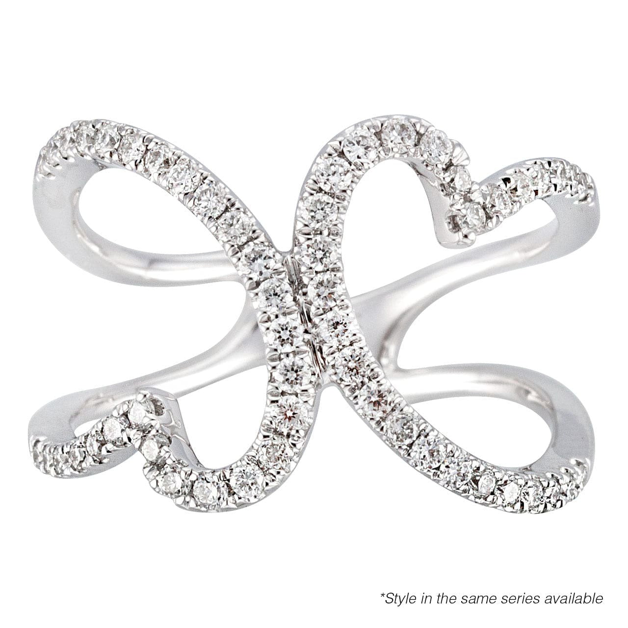 Design Fashion Anniversary 18K 750 White Gold Diamond Ring For Women