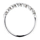Elegant Popular Design Hyperbole 18K 750 White Gold 7-Stone Natural Diamond Ring For Women