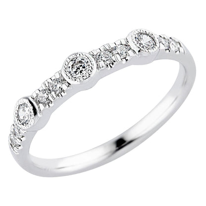 Fancy Anniversary 18K White Gold Diamond bijoux Accessories Band Ring