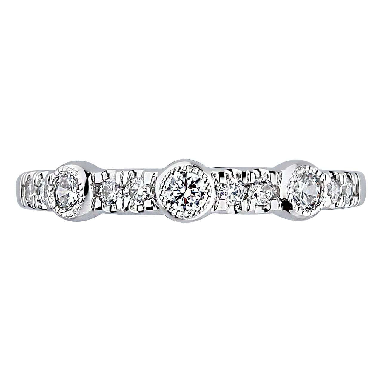Fancy Anniversary 18K White Gold Diamond bijoux Accessories Band Ring