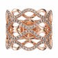 Jewellery Modern Wedding Hallow out 18K Rose Gold Diamond Ring