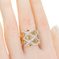 Jewellery Modern Wedding Hallow out 18K Rose Gold Diamond Ring