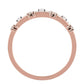 Jewellery Modern Wedding Hallow out 18K Rose Gold Diamond Ring