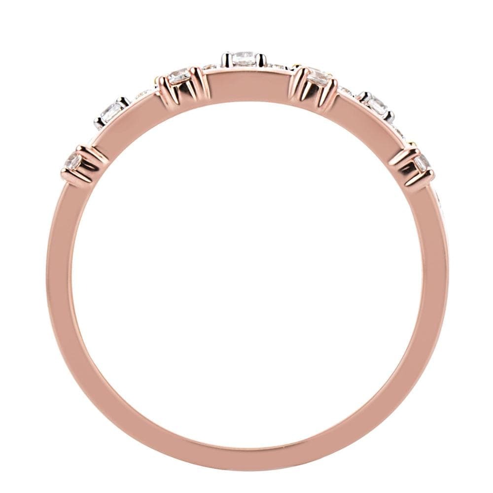 Jewellery Modern Wedding Hallow out 18K Rose Gold Diamond Ring