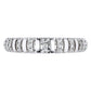 k Fine Jewellery Delicate 18K White Gold Diamond Anniversary Band Ring
