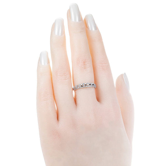 18K Gold Diamond Anniversary Band Ring