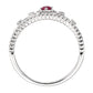 luxurious Zero risk 18K 750 White Gold Real Diamond Natural Ruby rings