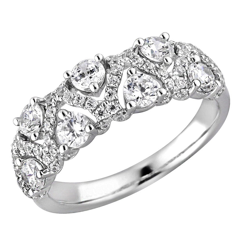 New Glitter Bling Wedding 18K White Gold Diamond ring For Women