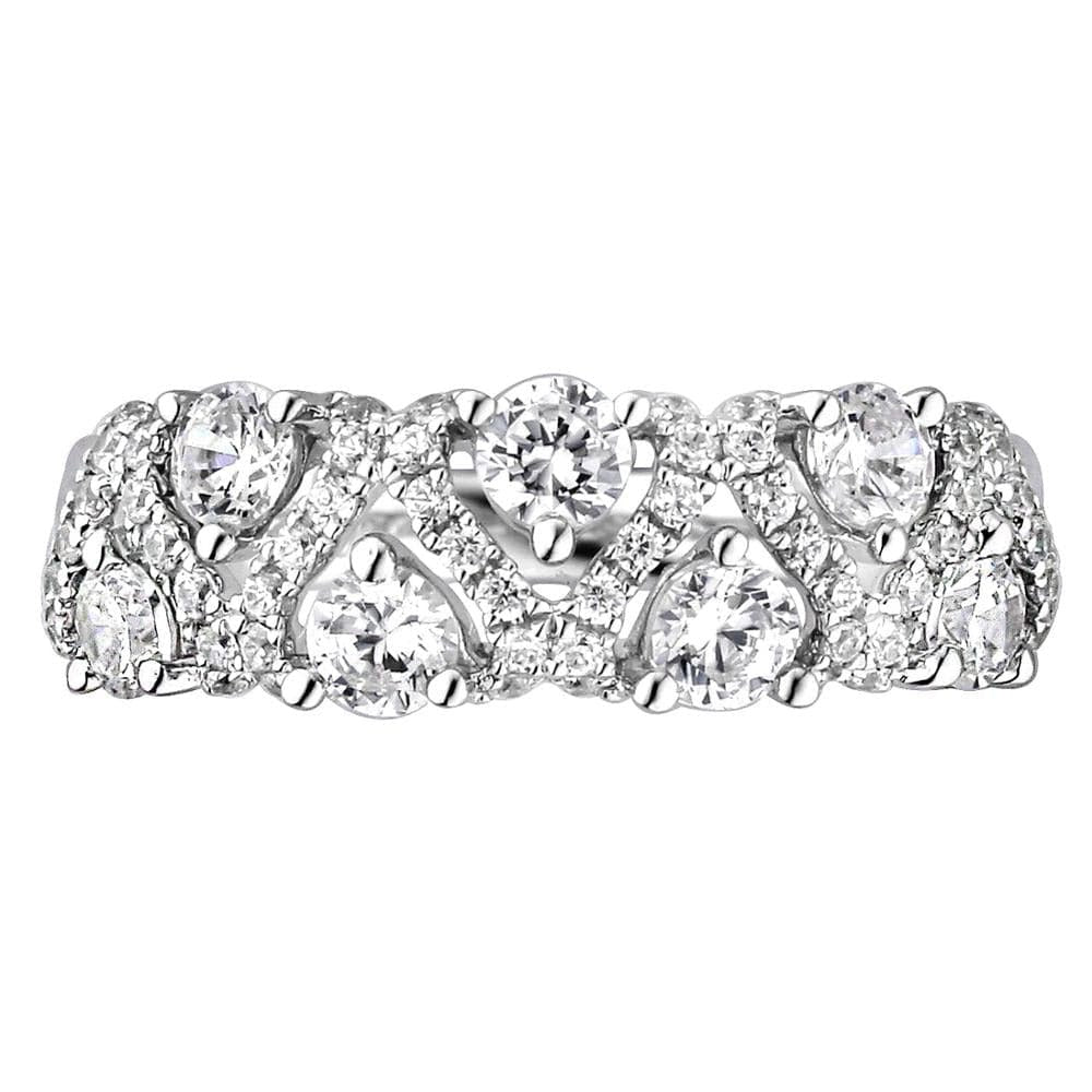 New Glitter Bling Wedding 18K White Gold Diamond ring For Women