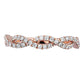 Pretty Hyperbole 18K 750 Rose Gold Ribbon Diamond Ring