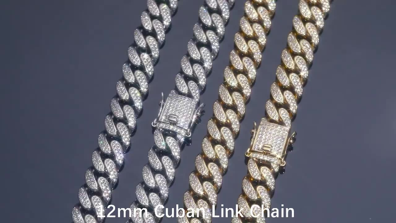 moissanite custom chain