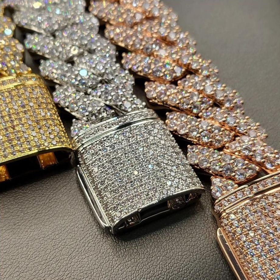 moissanite cuban link chain