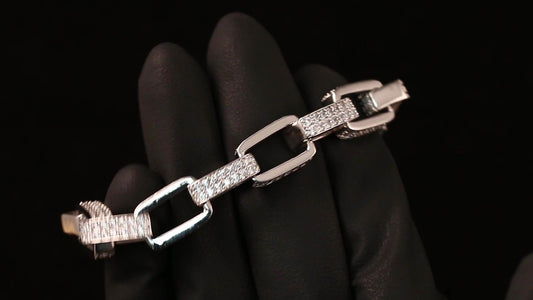 18K vergulde Cubaanse kettingarmbanden online - Zircon Miami Cubaanse schakel Hiphop-ketting