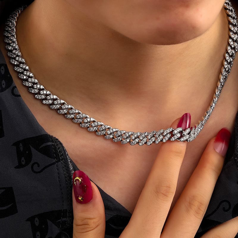 Rhodium plated 925 Sterling Silver Chain necklace, thin beaded satelli -  South Paw Studios Handcrafted Designer Jewelry
