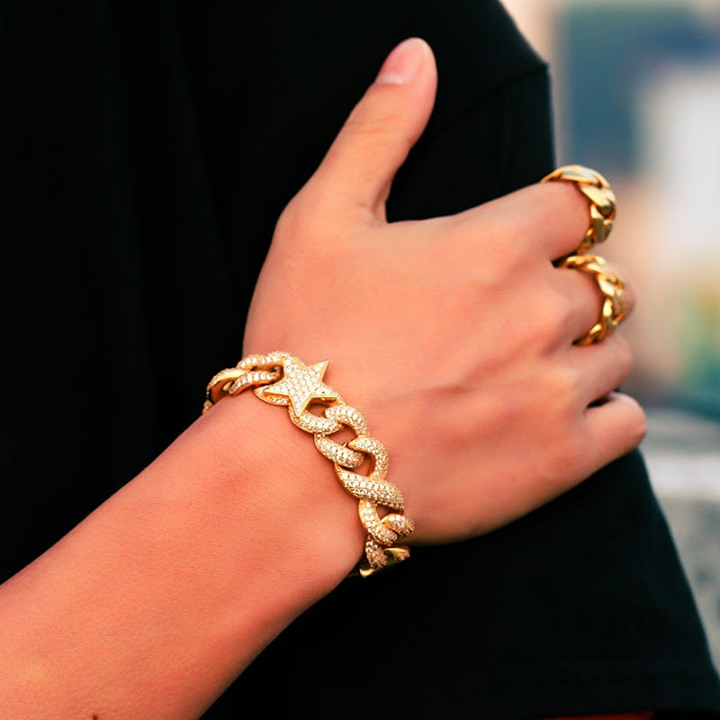Gold Sterling Silver Bracelets for Men for sale | eBay
