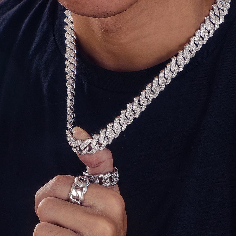 moissanite cuban link chain